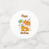 Happy Birthday Shiba Inu Table Confetti (Kleine voorkant)