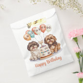 Happy Birthday Shih Tzu Dogs Verjaardagstaart Bedankzakje (Gezegeld)