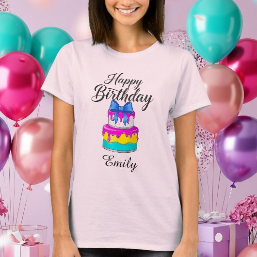 Happy birthday shirt cake Personalized
