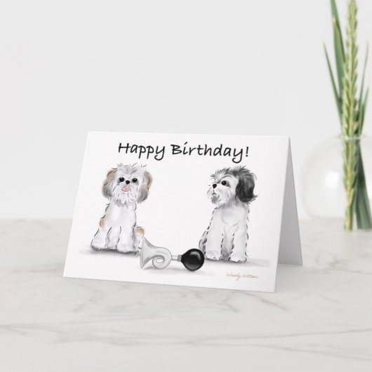 Happy Birthday Shitzu's Kaart (Voorkant)