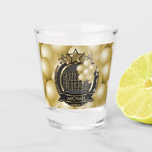 Happy Birthday Shot Glas (Voorkant)