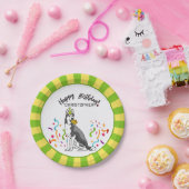 Happy Birthday Siberian Husky Dog Party Papieren Bordje (Feest)