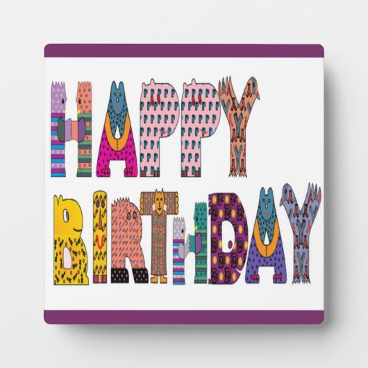 "HAPPY BIRTHDAY" SIGN FOTOPLAAT (Voorkant)