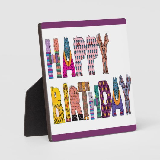 "HAPPY BIRTHDAY" SIGN FOTOPLAAT (Voorkant)