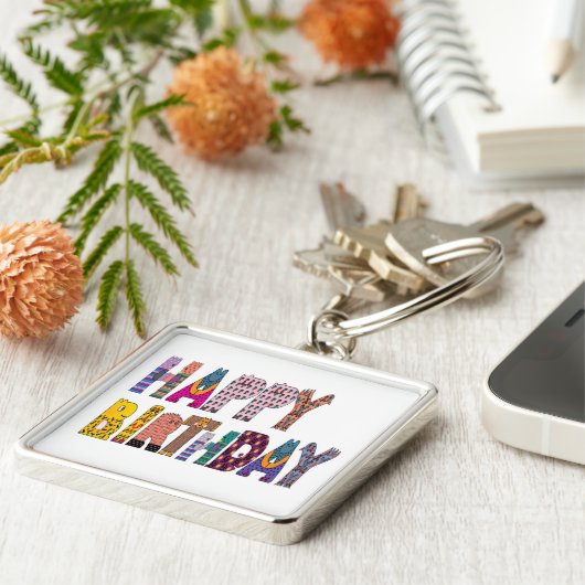 "HAPPY BIRTHDAY" SIGN SLEUTELHANGER (Zijkant)