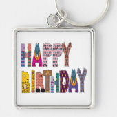 "HAPPY BIRTHDAY" SIGN SLEUTELHANGER (Voorkant)