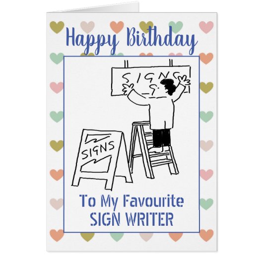 Happy Birthday Sign Writer (Voorkant)