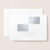Happy Birthday Silver Foil en White Retangs Folie Kaarten (Met envelop)
