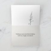 Happy Birthday Silver Fox Wildlife Kaart (Binnen)