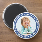 Happy Birthday Simple Moderne Custom Photo Magneet