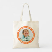 Happy Birthday Simple Moderne Custom Photo Tote Bag (Achterkant)