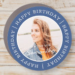 Happy Birthday Simple Preppy Modern Custom Photo Automagneet<br><div class="desc">Dit eenvoudige en moderne ontwerp is samengesteld uit serif typografie en voegt een douanefoto toe.</div>