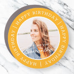 Happy Birthday Simple Preppy Modern Custom Photo Automagneet<br><div class="desc">Dit eenvoudige en moderne ontwerp is samengesteld uit serif typografie en voegt een douanefoto toe.</div>