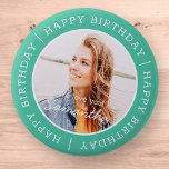 Happy Birthday Simple Preppy Modern Custom Photo Ronde Button 5,7 Cm<br><div class="desc">Dit eenvoudige en moderne ontwerp is samengesteld uit serif typografie en voegt een douanefoto toe.</div>