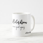 Happy Birthday Simple White Koffiemok (Voorkant rechts)