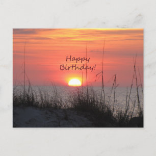 Happy Birthday Sinaasappel Sunset Briefkaart
