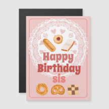 Happy Birthday sis magneet Deense koekjes