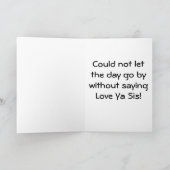 HAPPY BIRTHDAY SIS-SWIMMING DOG DIE UW MANIER KOMT KAART (Binnen)