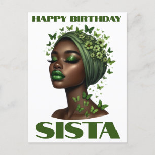 Happy birthday sista black girl magic melanin sis feestdagenkaart