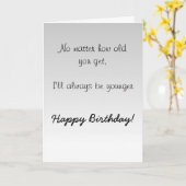 Happy Birthday Sister Brother Older Humor Funny Kaart (Gele Bloem)