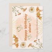 Happy birthday sister greetings kaart (Voorkant / Achterkant)