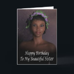 Happy Birthday Sister Pagan Wenskaart Kaart<br><div class="desc">Een prachtig geïllustreerde Kaart voor de perfecte zus.</div>