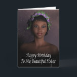 Happy Birthday Sister Pagan Wenskaart Kaart<br><div class="desc">Een prachtig geïllustreerde Kaart voor de perfecte zus.</div>