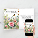 Happy Birthday Sister Wildflower Wenskaart Kaart<br><div class="desc">Hier is de perfecte verjaardagskaart voor die speciale zus die van  wilde bloemen houdt. Deze kaart is voorzien van een waterverf AI gegenereerd afbeelding dat is gemaakt door Susang6. Deze verjaardagskaart heeft een interne begroeting,  die u kunt wijzigen in uw eigen tekst of kopen zoals weergegeven.</div>