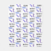 Happy Birthday Sjabloon Funny Cats Fleece Deken (Voorkant)