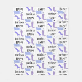 Happy Birthday Sjabloon Funny Cats Fleece Deken