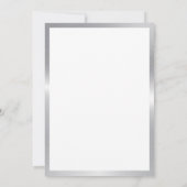 Happy Birthday sjabloon met wit en zilver Kaart (Achterkant)