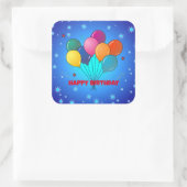 Happy Birthday SJABLOON Vierkante Sticker (Tas)