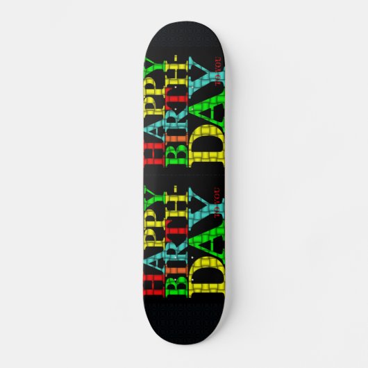Happy Birthday Skateboard (Voorkant)