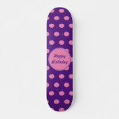 Happy Birthday Skateboard (Paarse & roze) (Voorkant)