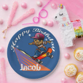 Happy Birthday Skateboarder Papieren Bordje (Feest)