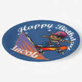 Happy Birthday Skateboarder Papieren Bordje (Gekanteld)