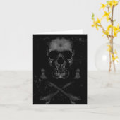 Happy Birthday Skull Crossbones Humor Funny Card Kaart (Gele Bloem)