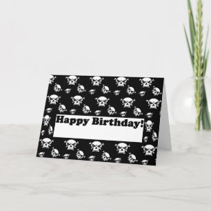 Happy Birthday Skulls Sjabloon
