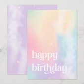 Happy Birthday Sky Aesthetic Star  Kaart (Voorkant / Achterkant)