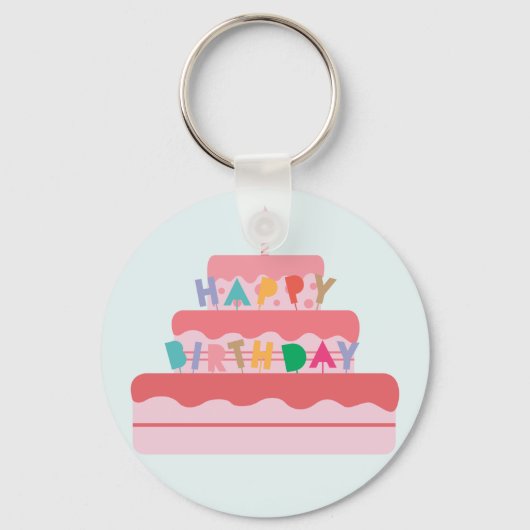 Happy Birthday Sleutelhanger (Voorkant)