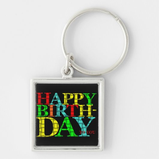 Happy Birthday Sleutelhanger (Voorkant)