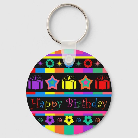 Happy Birthday Sleutelhanger (Voorkant)