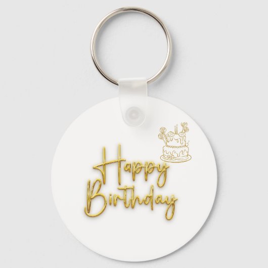 Happy Birthday Sleutelhanger (Voorkant)