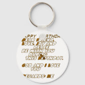 Happy Birthday Sleutelhanger (Voorkant)