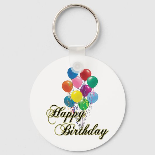 Happy Birthday Sleutelhanger- D4 Sleutelhanger (Voorkant)