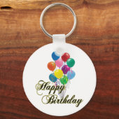 Happy Birthday Sleutelhanger- D4 Sleutelhanger (Voorkant)