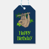 Happy Birthday Sloth Cadeaulabel (Achterkant)