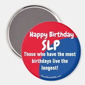 Happy Birthday SLP koelkast Magnet (Voorkant / Achterkant)