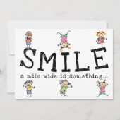 Happy Birthday Smile A Mile Wide is iets... Feestdagenkaart (Voorkant)