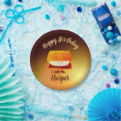 Happy Birthday S'more Name Paper-Borden Papieren Bordje (Feest)
